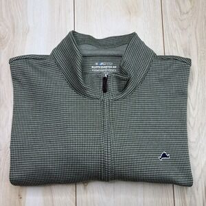 Vineyard Vines Bluffs Quarter Zip Sweatshirt Gray Houndstooth Mens XXL